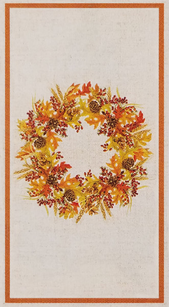 Paperproducts Design Guest Towel Napkins, Harvest Wreath - 2 Packs (3413509)