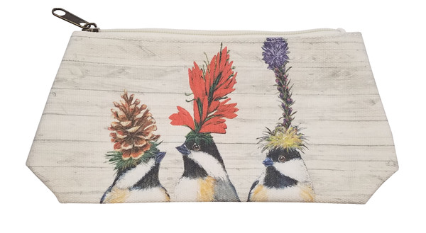 Paperproducts Design Canvas Cosmetic Bag, Medium, The Chickadee Sisters (90034)
