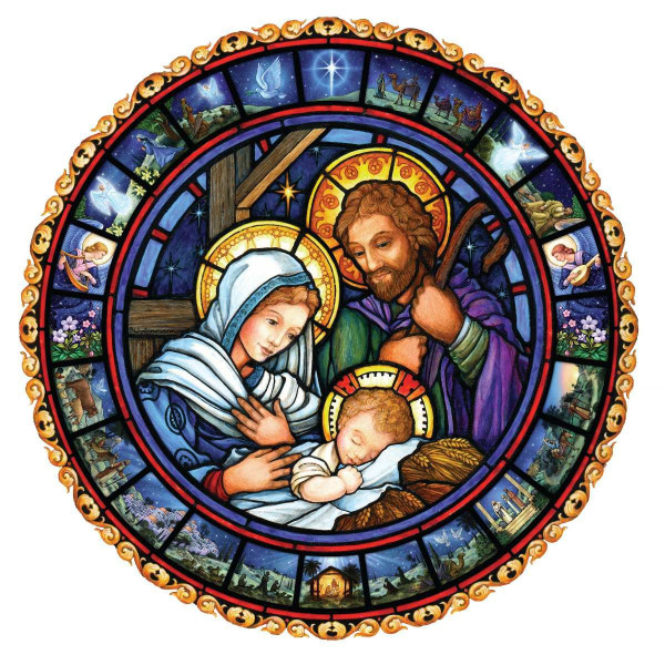 Vermont Christmas Company Jumbo Advent Calendar, Holy Family (BB601)