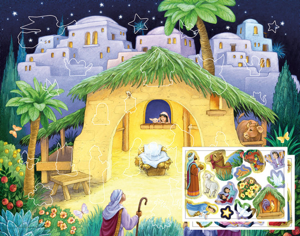 Vermont Christmas Company Kid's Nativity Sticker Advent Calendar (BB207)