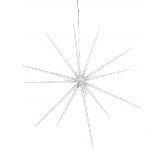 Ganz Light Up Starburst Ornament - White