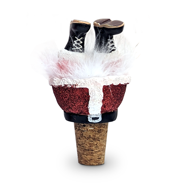 Ganz Bottle Topper, Wiggle Legs - Santa (EX25947C)