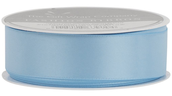 The Gift Wrap Company Luxury Satin Ribbon, Light Blue