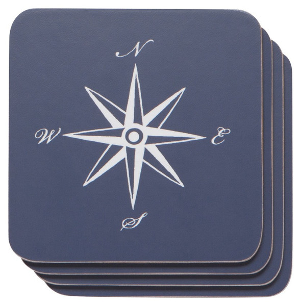 Now Designs Cork-Backed Coaster Set - Compass