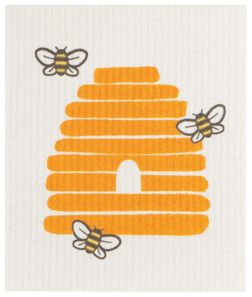 Now Designs Swedish Sponge Dishcloth, Bees (2000071)