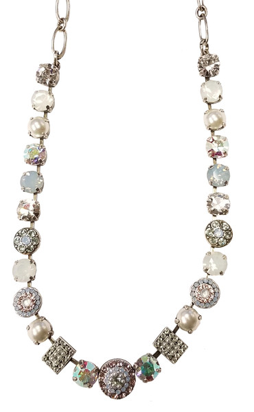 Mariana Multi Color Necklace, White and Opal Crystal Shades
