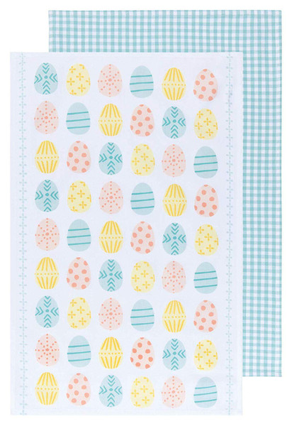 Now Designs Tea Towel, Easter Eggs, Set of 2