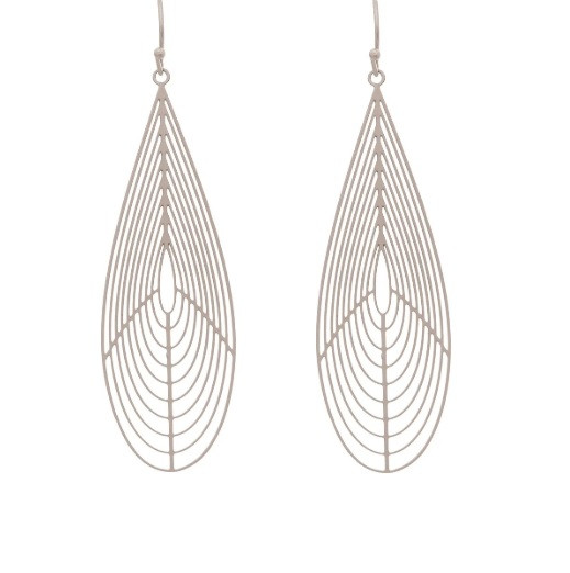 Rain Silver Illusion Tear Drop Earring