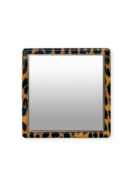 iDecoz Square Phone Mirror, Leopard