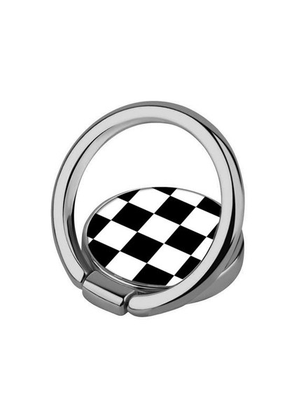 iDecoz Phone Ring, Black & White Checker