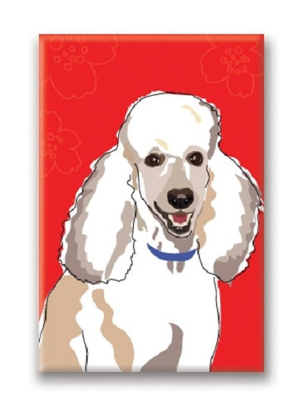 Paper Russells White Poodle Fridge Magnet