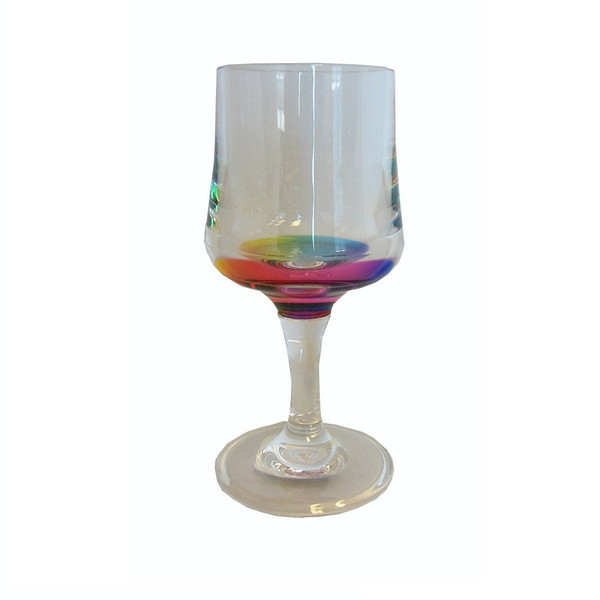 Merritt Rainbow Reflections Wine Glass, 8oz