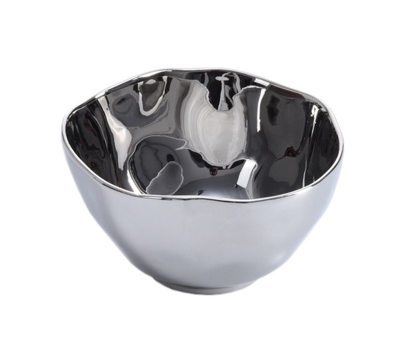 Pampa Bay Thin & Simple Snack Bowl, Silver (CER-2601)