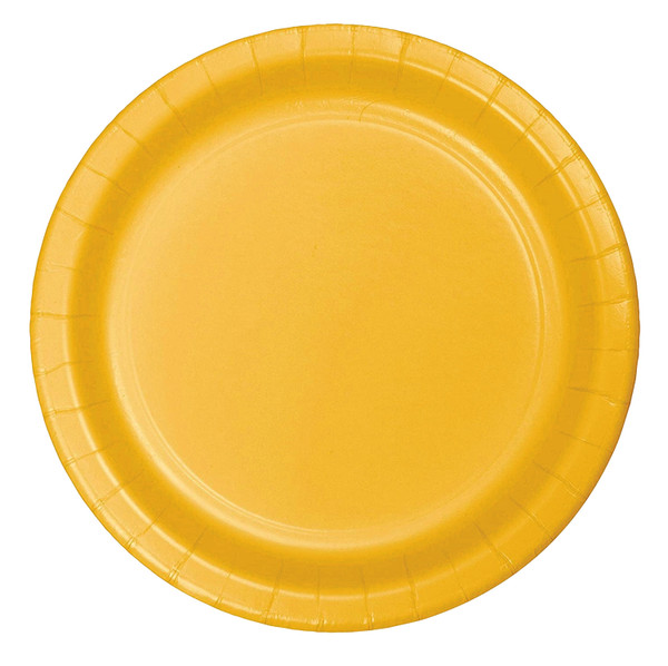 CEG Paper Banquet Plates, School Bus Yellow (501021B)