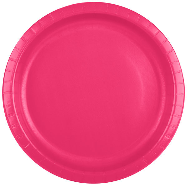 CEG Paper Banquet Plates, Hot Magenta (50177B)