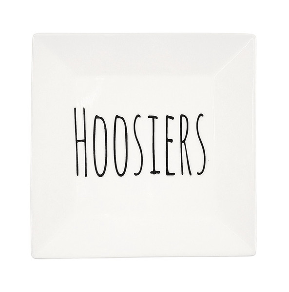 The Dish Small Square Plate, Hoosiers