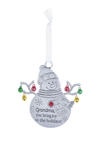 Ganz Jingle Snowman Ornament - Grandma, You Bring Joy to the Holidays! (EX22544)