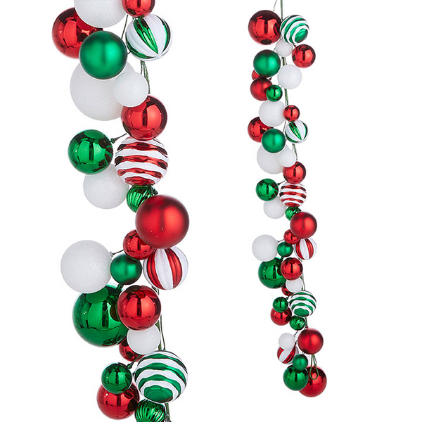 Raz Imports Mixed Pattern Ball Garland - 4' (G4032704)