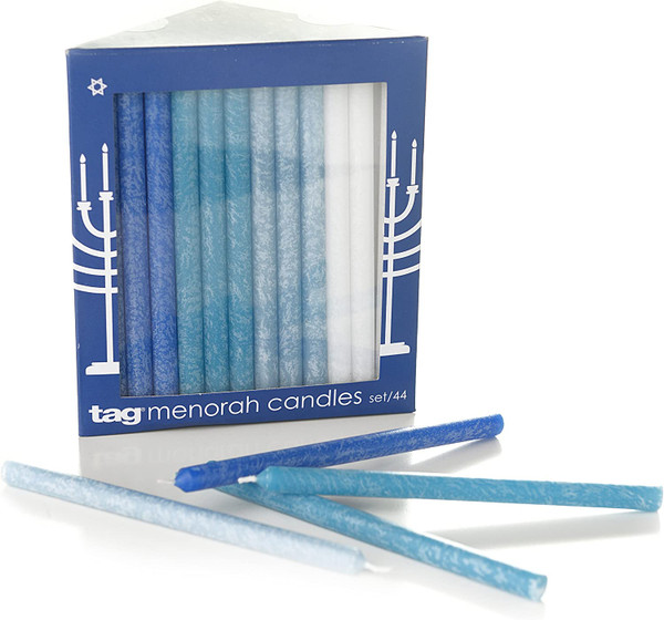 TAG Chanukah Candles, Blue - Box of 44 (203790)