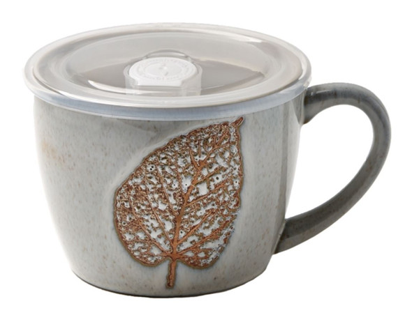 TAG Wax Resist Leaf Soup Mug (G12493)