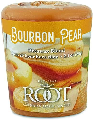 Root 20-Hour Votive Candles, Bourbon Pear - Set of 6 (15380)