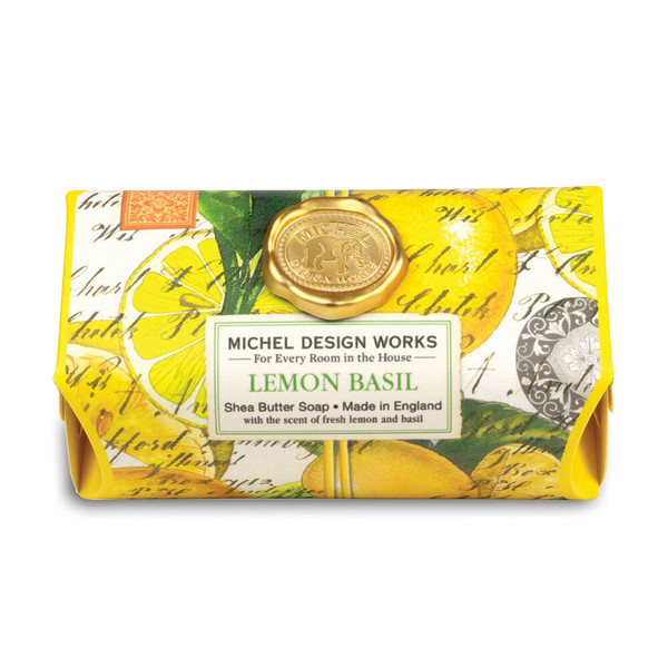 Michel Design Works Large Bath Soap Bar- Lemon Basil (802008)