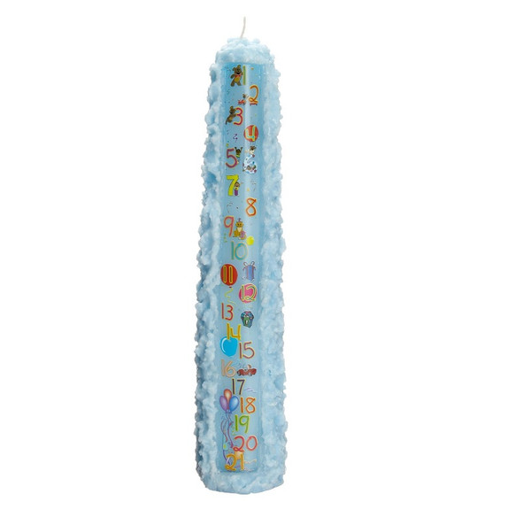 Biedermann & Sons Birthday "1 to 21" Pillar Candle - Blue (CP241LB)