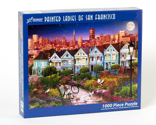 Vermont Christmas Company Jigsaw Puzzle, Painted Ladies of San Francisco - 1000 Piece (VC1079)