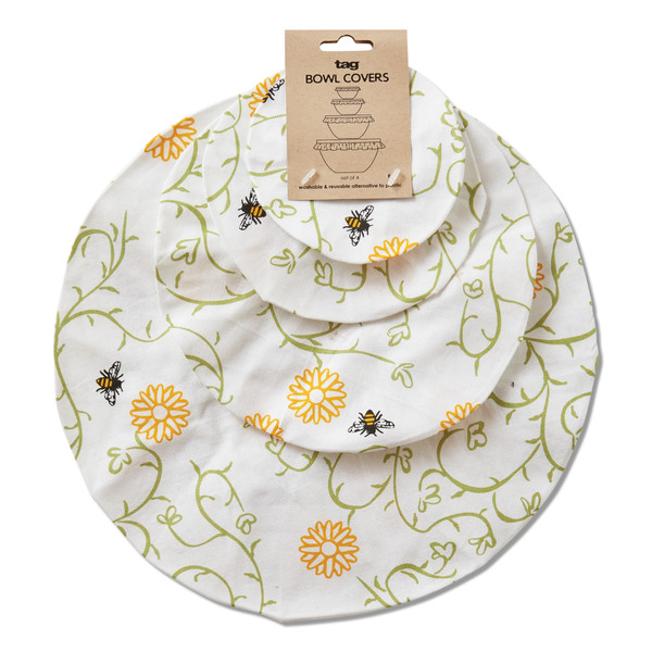 TAG Bee Vine Bowl Covers, Set of 4