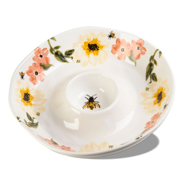 TAG Chip & Dip Plate, Bee Floral (G13854)