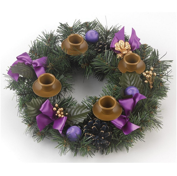 Vermont Christmas Company Advent Wreath, Purple Ribbon (VC903)