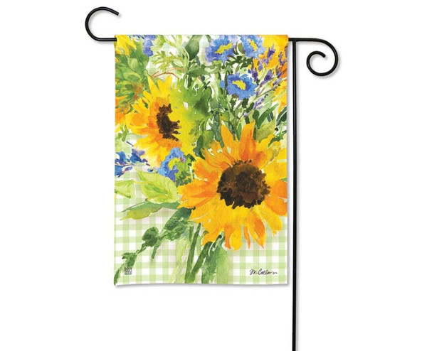 Studio M Garden Flag, Sunflowers on Gingham
