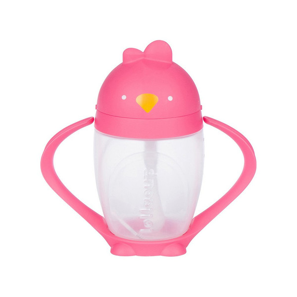 Lollaland Lollacup: Weighted Straw Sippy Cup, Posh Pink
