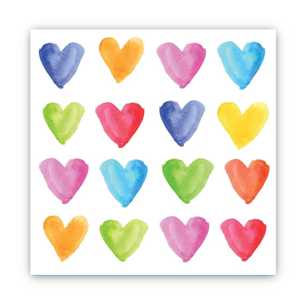Paperproducts Design Beverage Napkins, Aquarell Hearts - 2 Packs (1252353)