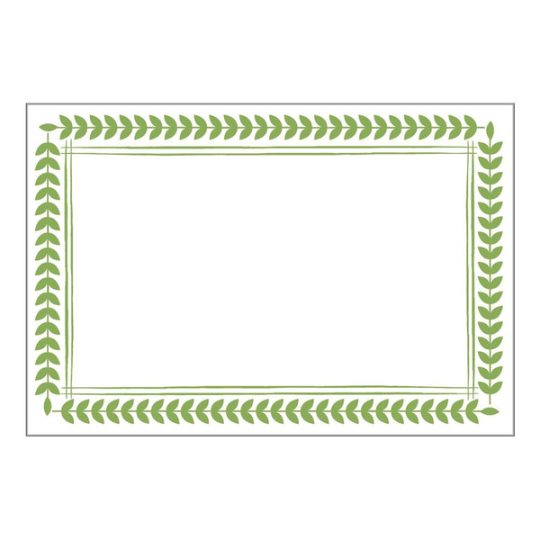 Caspari Place Cards, Leaf Border Green - 2 Packs (90910P)