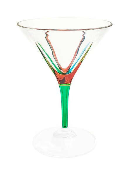 Gage Fusion Martini Glass, Green Stem (VA107M)