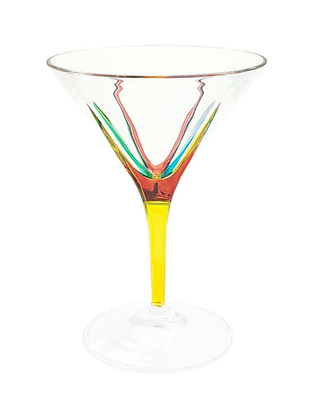 Gage Fusion Martini Glass, Yellow Stem (VA107M)
