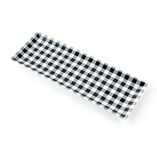 One Hundred 80 Degrees Sandwich Tray, Black Gingham (ME0545)