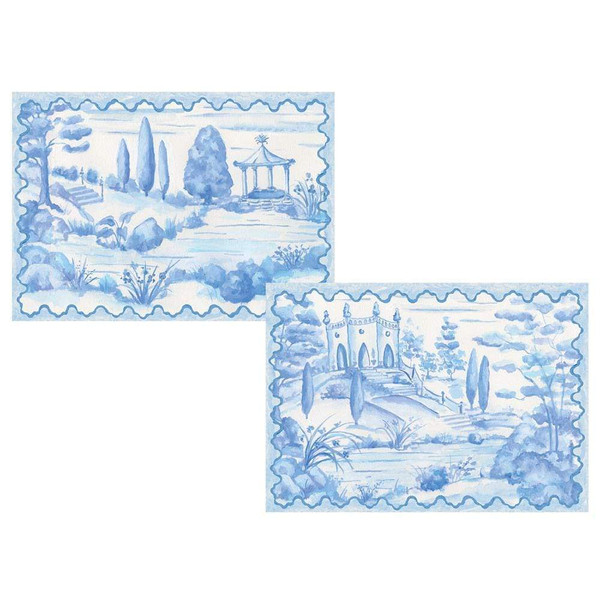 Caspari Assorted  Boxed Note Cards, Tuscan Toile - Box of 8 (90607.46)