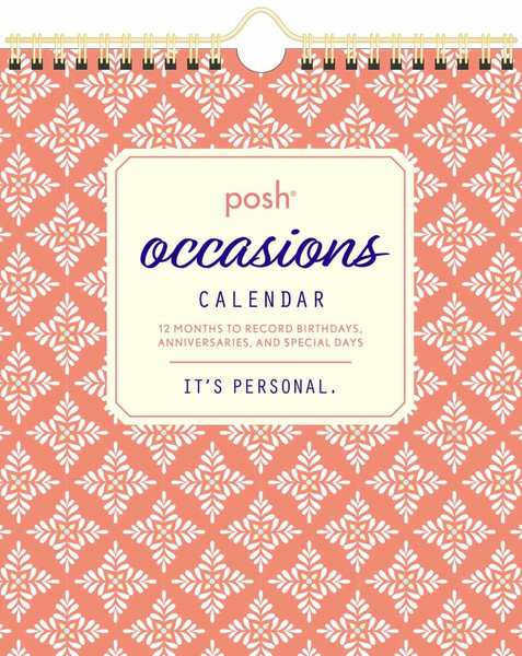 Simon & Schuster Posh Occasions Wall Calendar