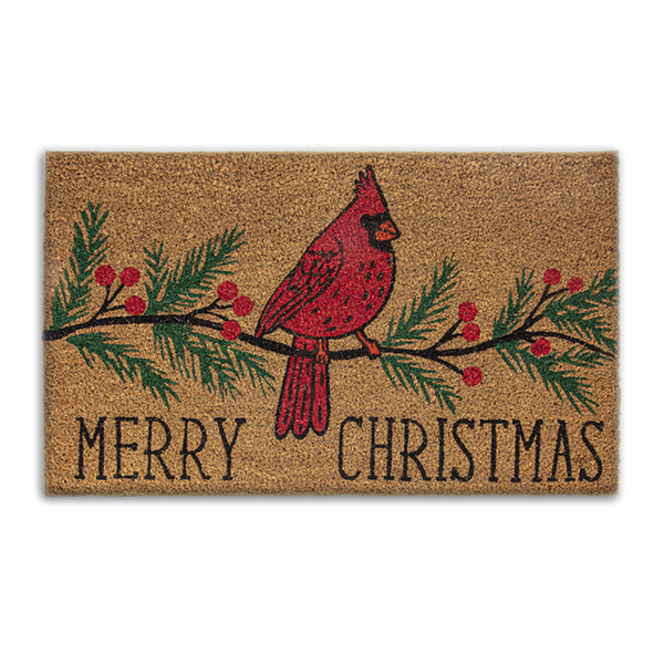 Midwest CBK Doormat, "Merry Christmas" Cardinal on Branch (CX175209)