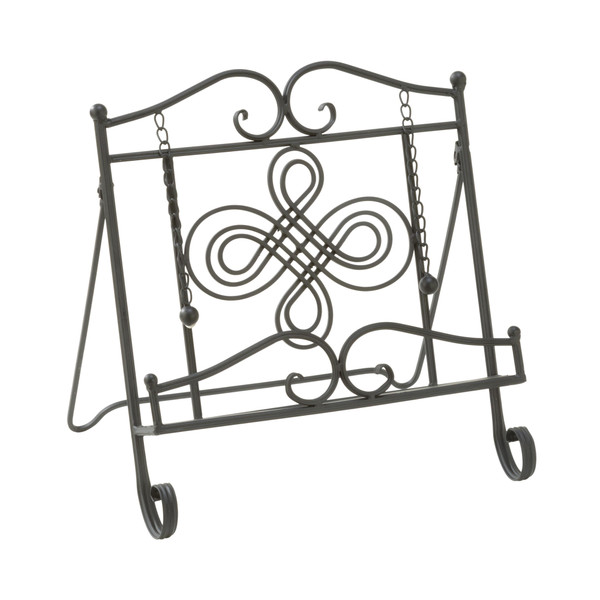 Tripar 13.5" Swirls Cookbook Stand, Black (19828)