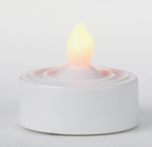 Roman 1.25"H White LED Tea Light