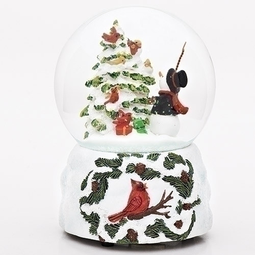 Roman Musical Glitterdome,  Bird/Snowman (33101)