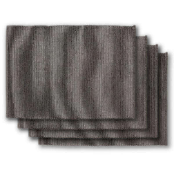 Design Imports Ribbed Placemat, Slate Gray, Set of 4 (753495)