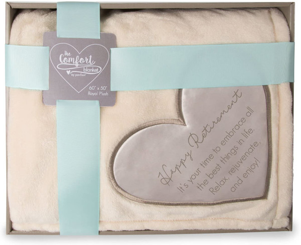 Pavilion Royal Plush Throw Blanket, Happy Retirement