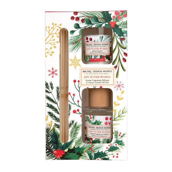 Michel Design Works Fragrance Diffuser & Votive Set, Joy to the World (DVS360)