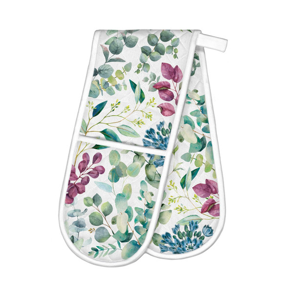 Michel Design Works Double Oven Glove, Eucalyptus & Mint (ADOM365)