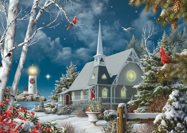 Vermont Christmas Company Boxed Christmas Cards, Guiding Lights (BGA002)
