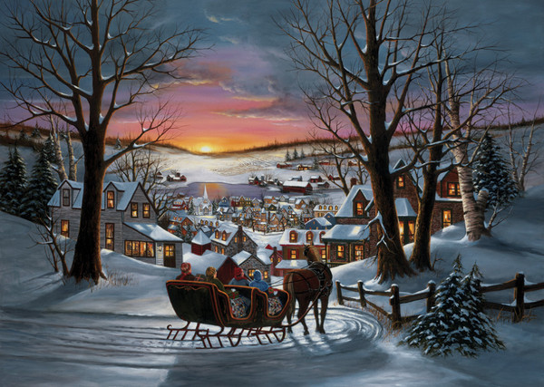 Vermont Christmas Company Boxed Christmas Cards, Sleigh Ride (BHHSLR)